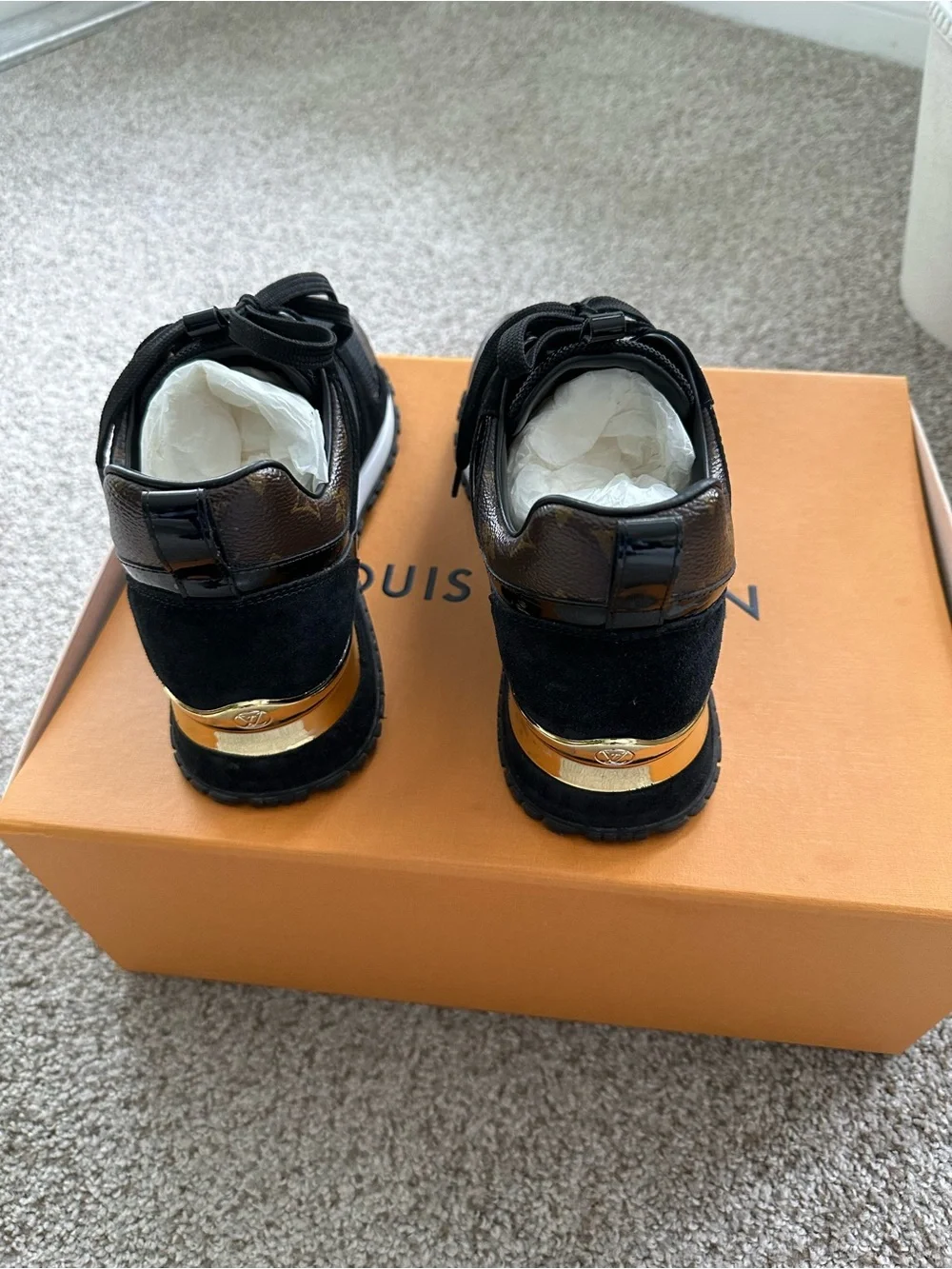 Louis Vuitton Black and Brown Monogram Women’s Sneakers